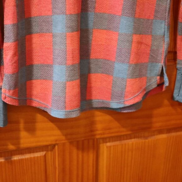 Cuddl Duds Stretch Thermal Plaid Fall Pajama Top Medium - Picture 4 of 10